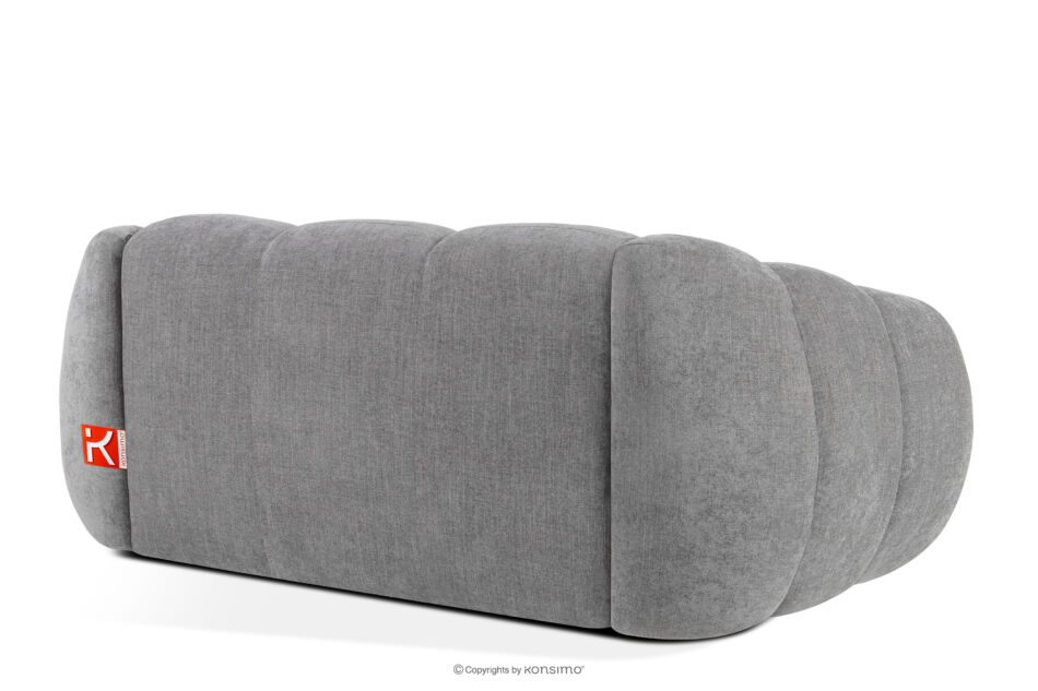 FLAVA Pikowana sofa dwuosobowa retro modern jasny popielaty jasny popielaty - zdjęcie 3