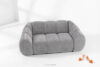 FLAVA Pikowana sofa dwuosobowa retro modern jasny popielaty jasny popielaty - zdjęcie 2