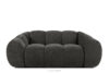 Pikowana sofa dwuosobowa retro modern grafitowy