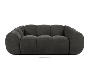 FLAVA, https://konsimo.pl/kolekcja/flava/ Pikowana sofa dwuosobowa retro modern grafitowy grafitowy - zdjęcie