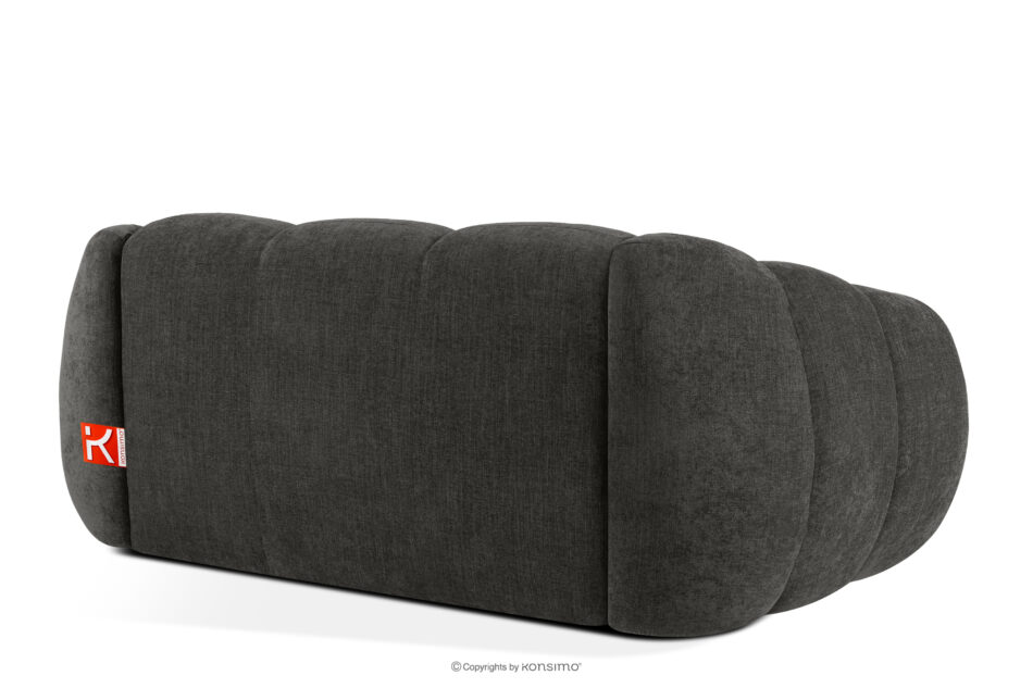 FLAVA Pikowana sofa dwuosobowa retro modern grafitowy grafitowy - zdjęcie 3