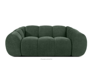 FLAVA, https://konsimo.pl/kolekcja/flava/ Pikowana sofa dwuosobowa retro modern ciemny zielony ciemny zielony - zdjęcie