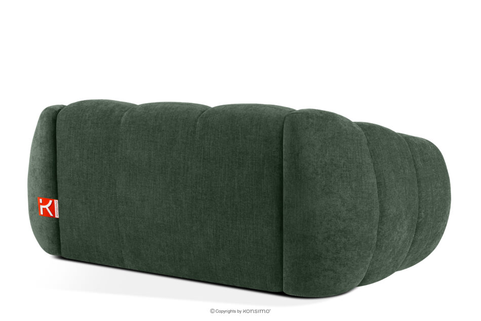 FLAVA Pikowana sofa dwuosobowa retro modern ciemny zielony ciemny zielony - zdjęcie 3