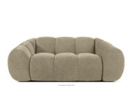 Pikowana sofa dwuosobowa retro modern piaskowy