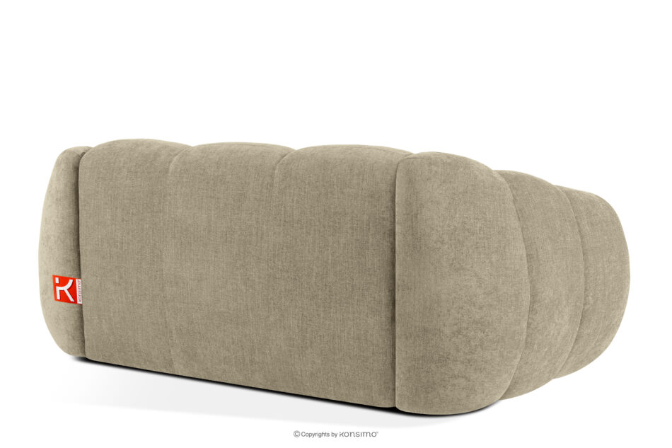 FLAVA Pikowana sofa dwuosobowa retro modern piaskowy piaskowy - zdjęcie 3