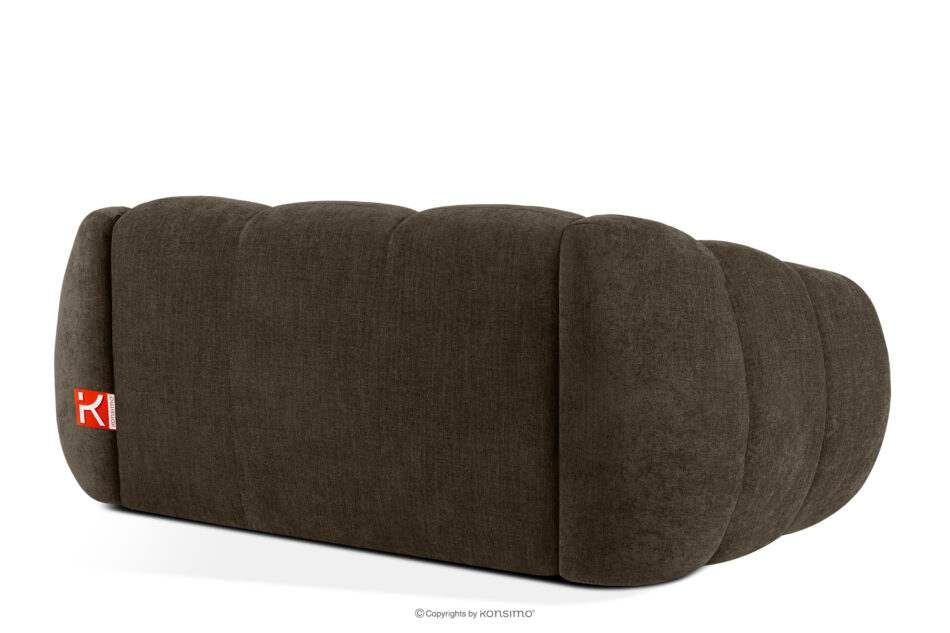 FLAVA Pikowana sofa dwuosobowa retro modern brązowy brązowy - zdjęcie 3