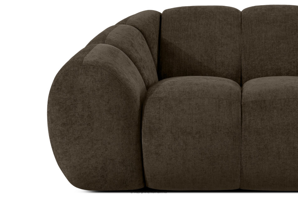 FLAVA Pikowana sofa dwuosobowa retro modern brązowy brązowy - zdjęcie 5