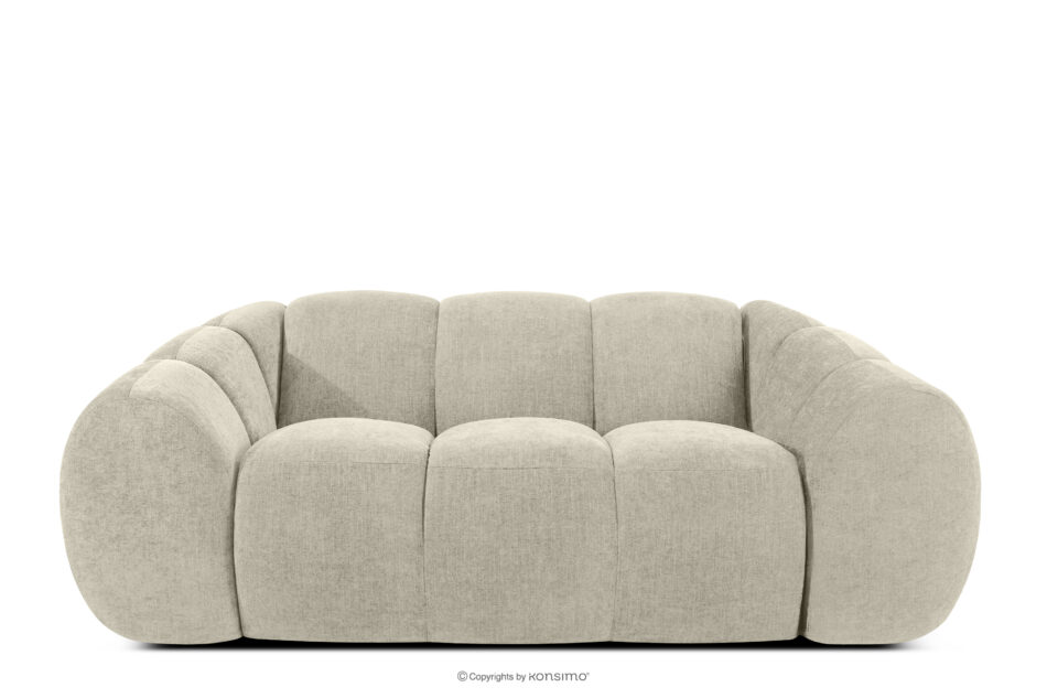 FLAVA Pikowana sofa dwuosobowa retro modern ecru ecru - zdjęcie 0