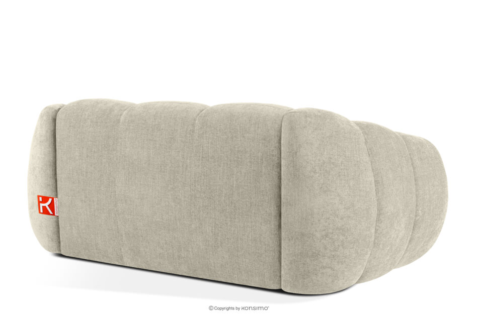 FLAVA Pikowana sofa dwuosobowa retro modern ecru ecru - zdjęcie 3