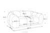 FLAVA Pikowana sofa dwuosobowa retro modern ecru ecru - zdjęcie 11