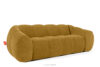 FLAVA Pikowana sofa trzyosobowa retro modern miodowy miodowy - zdjęcie 3