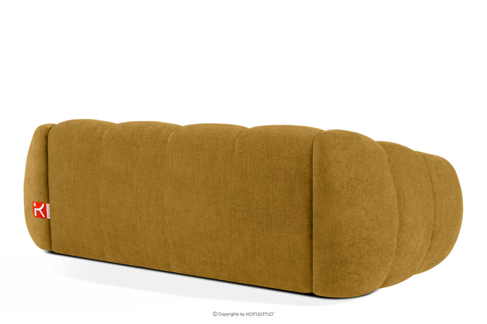 FLAVA Pikowana sofa trzyosobowa retro modern miodowy miodowy - zdjęcie 3