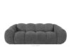 Pikowana sofa trzyosobowa retro modern popielaty