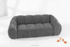 FLAVA Pikowana sofa trzyosobowa retro modern popielaty popielaty - zdjęcie 2