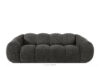 Pikowana sofa trzyosobowa retro modern grafitowy