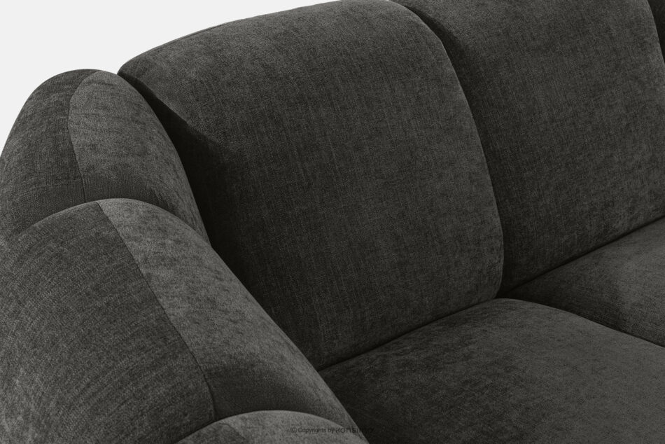 FLAVA Pikowana sofa trzyosobowa retro modern grafitowy grafitowy - zdjęcie 7