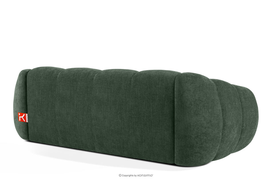 FLAVA Pikowana sofa trzyosobowa retro modern ciemny zielony ciemny zielony - zdjęcie 3