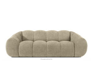 FLAVA, https://konsimo.pl/kolekcja/flava/ Pikowana sofa trzyosobowa retro modern piaskowy piaskowy - zdjęcie