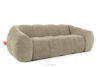 FLAVA Pikowana sofa trzyosobowa retro modern piaskowy piaskowy - zdjęcie 3