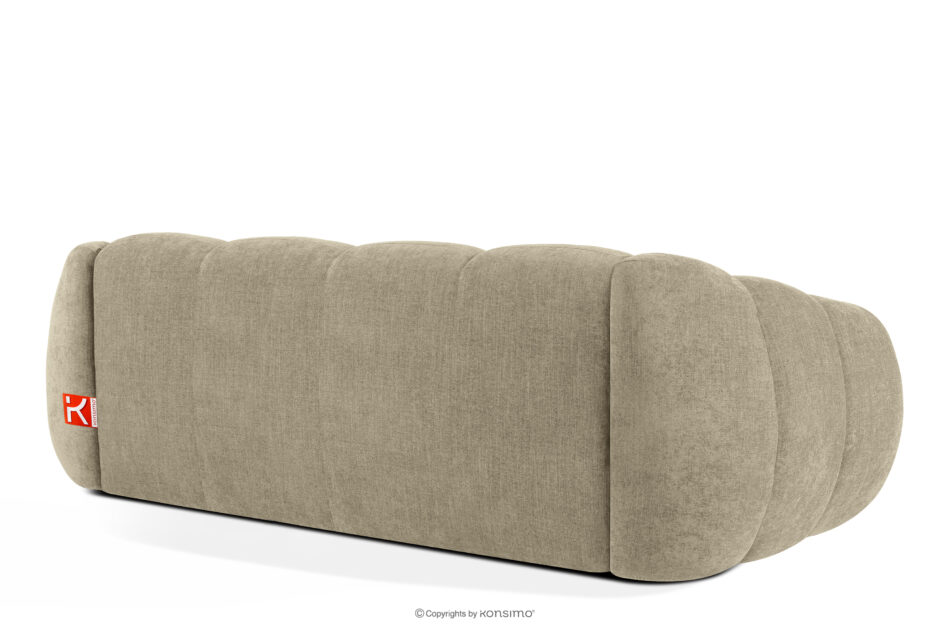 FLAVA Pikowana sofa trzyosobowa retro modern piaskowy piaskowy - zdjęcie 3