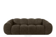 Pikowana sofa trzyosobowa retro modern brązowy