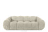 FLAVA Pikowana sofa trzyosobowa retro modern ecru ecru - zdjęcie 1