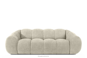 FLAVA, https://konsimo.pl/kolekcja/flava/ Pikowana sofa trzyosobowa retro modern ecru ecru - zdjęcie