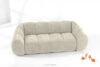 FLAVA Pikowana sofa trzyosobowa retro modern ecru ecru - zdjęcie 2