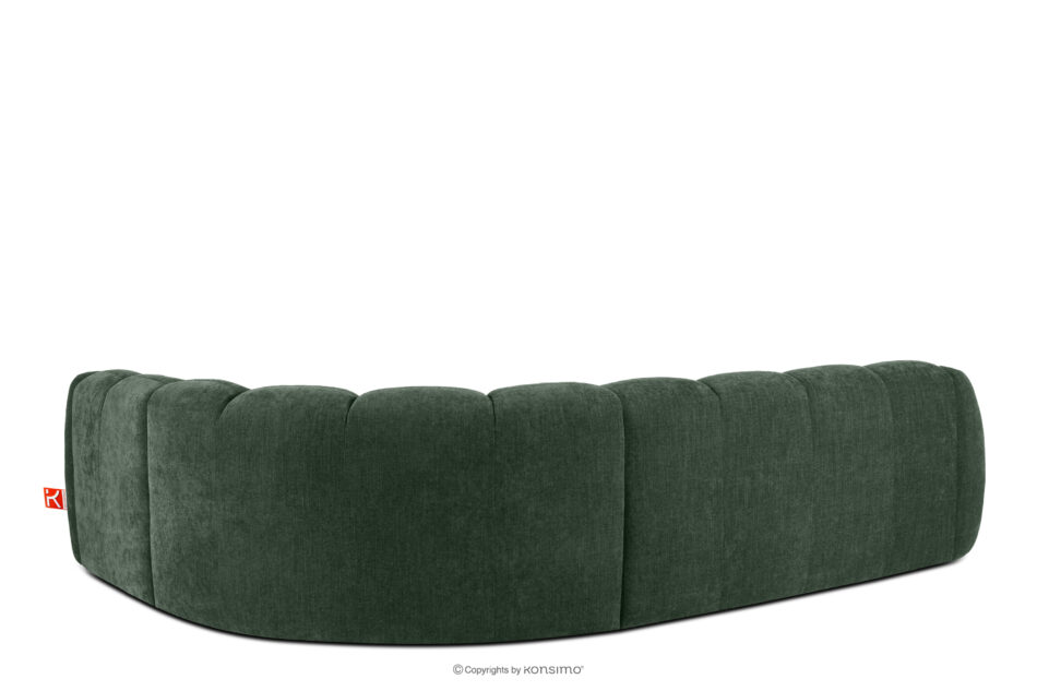 FLAVA Pikowany narożnik w stylu retro modern prawy ciemny zielony ciemny zielony - zdjęcie 3