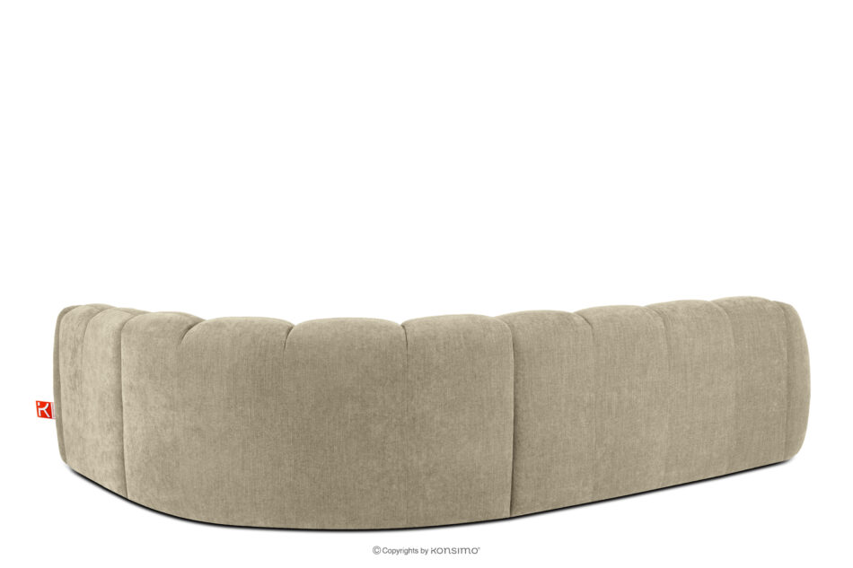 FLAVA Pikowany narożnik w stylu retro modern prawy piaskowy piaskowy - zdjęcie 3