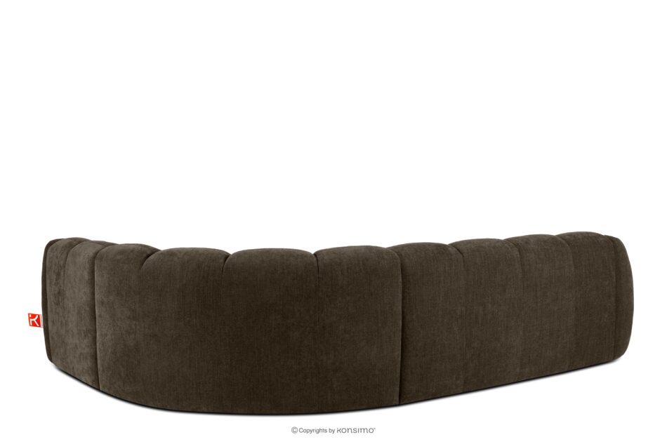 FLAVA Pikowany narożnik w stylu retro modern prawy brązowy brązowy - zdjęcie 3