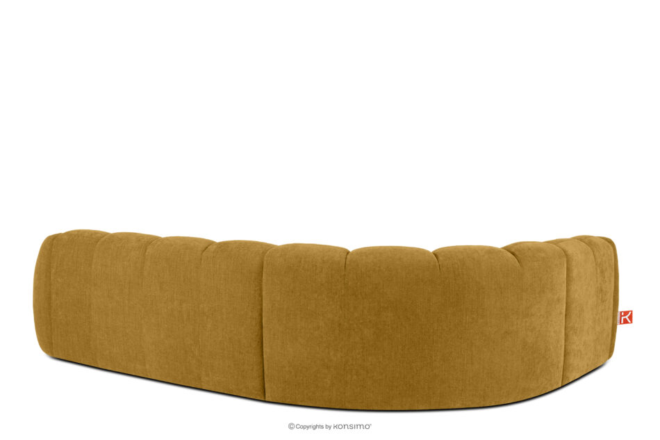 FLAVA Pikowany narożnik w stylu retro modern lewy miodowy miodowy - zdjęcie 3