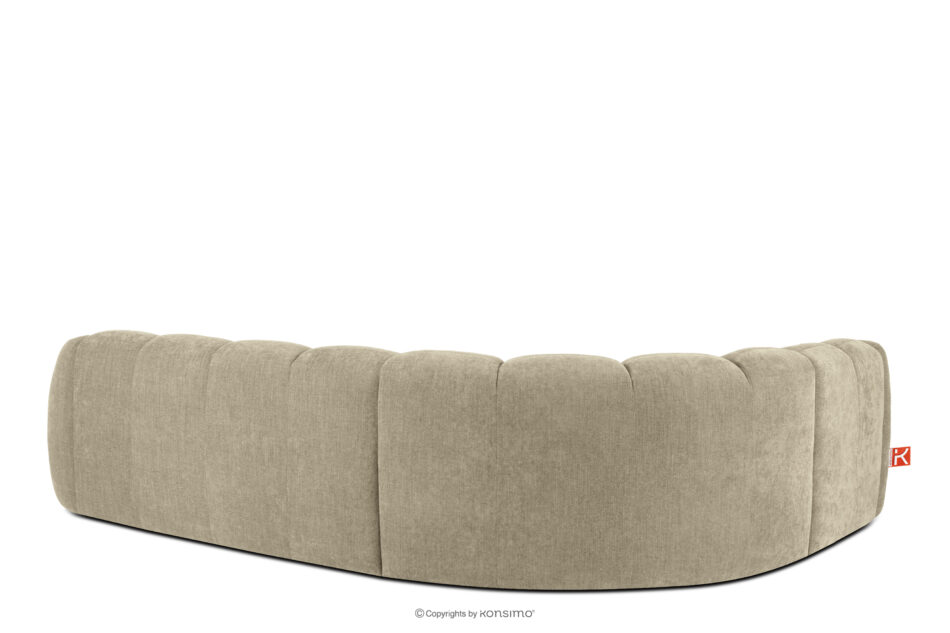 FLAVA Pikowany narożnik w stylu retro modern lewy piaskowy piaskowy - zdjęcie 3