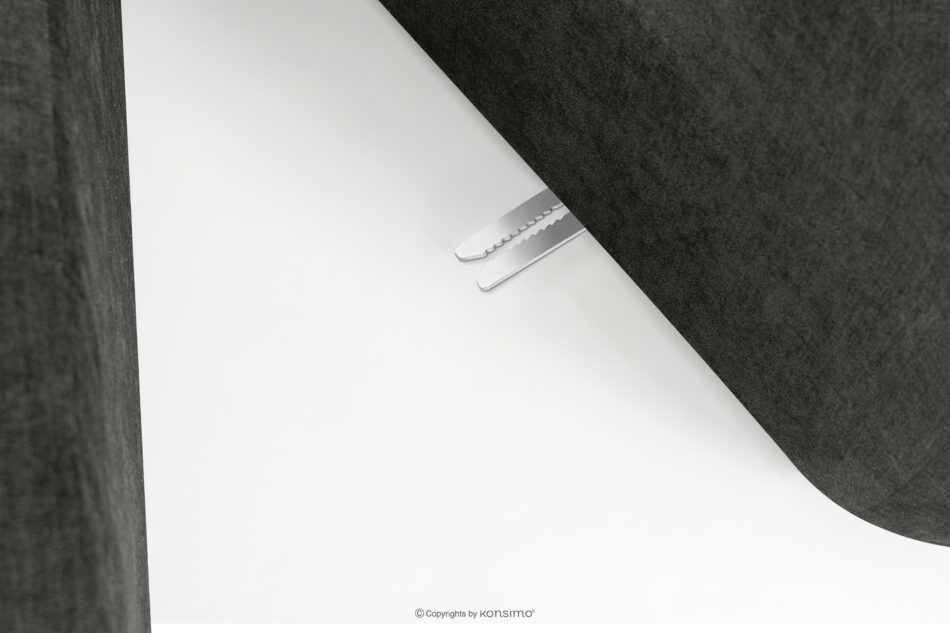 FLAVA Narożnik curve w stylu retro modern modułowy prawy grafitowy grafitowy - zdjęcie 8