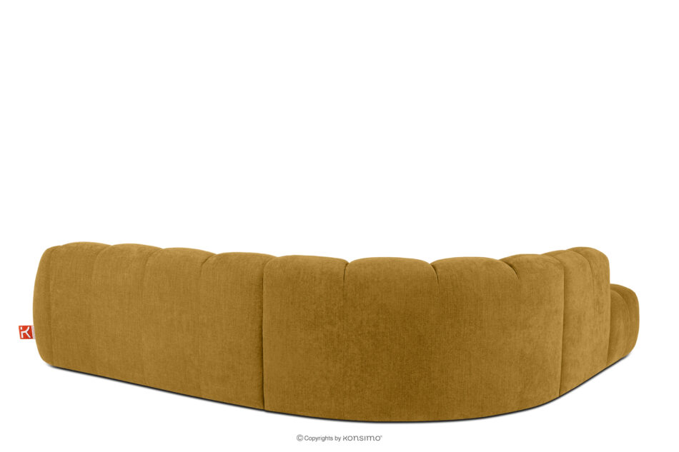 FLAVA Narożnik curve w stylu retro modern modułowy lewy miodowy miodowy - zdjęcie 3