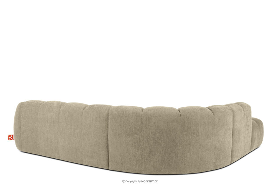 FLAVA Narożnik curve w stylu retro modern modułowy lewy piaskowy piaskowy - zdjęcie 3