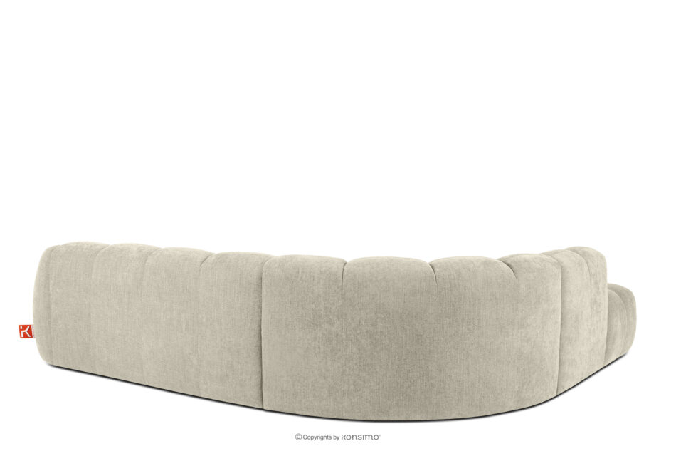 FLAVA Narożnik curve w stylu retro modern modułowy lewy ecru ecru - zdjęcie 3