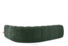 FLAVA Duży pikowany narożnik w stylu retro modern prawy ciemny zielony ciemny zielony - zdjęcie 4
