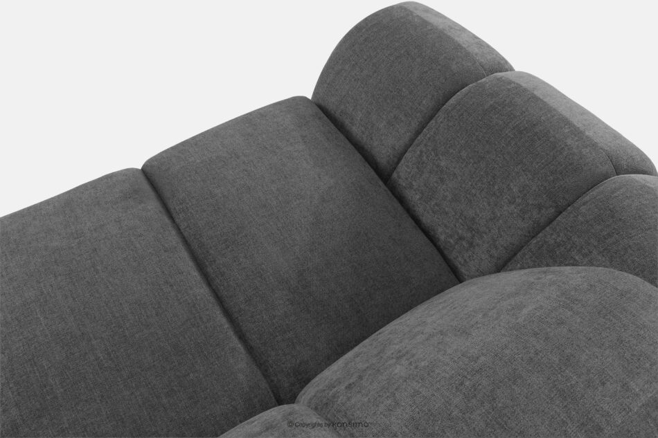 FLAVA Duży pikowany narożnik modułowy w stylu retro modern prawy popielaty popielaty - zdjęcie 4