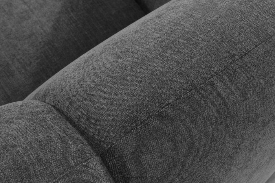 FLAVA Duży pikowany narożnik modułowy w stylu retro modern prawy popielaty popielaty - zdjęcie 6