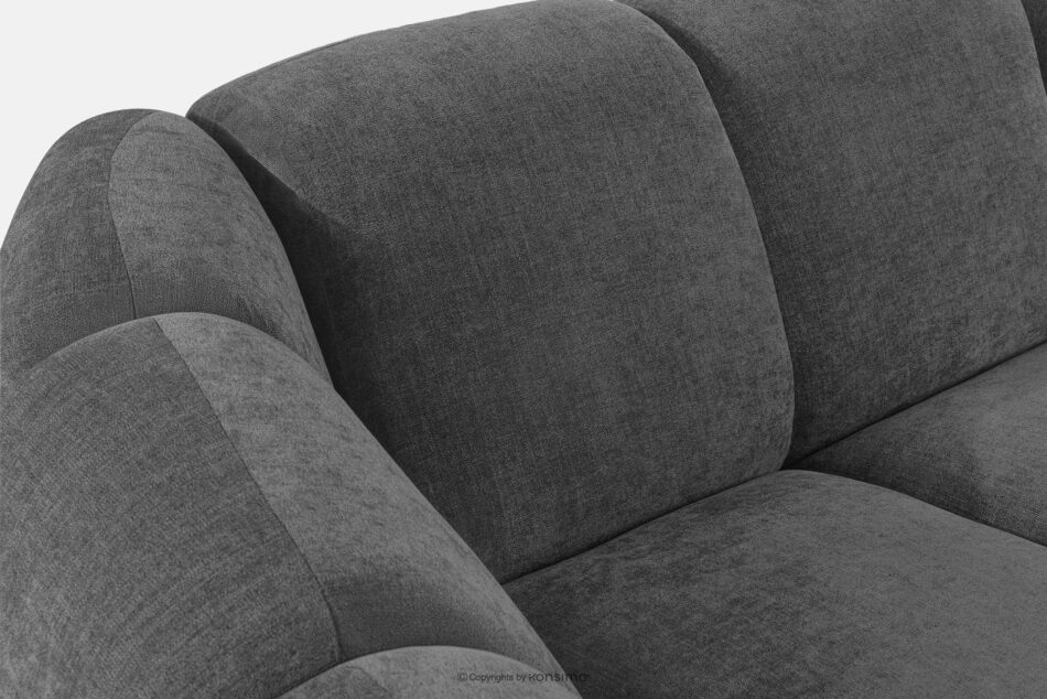FLAVA Duży pikowany narożnik modułowy w stylu retro modern prawy popielaty popielaty - zdjęcie 7