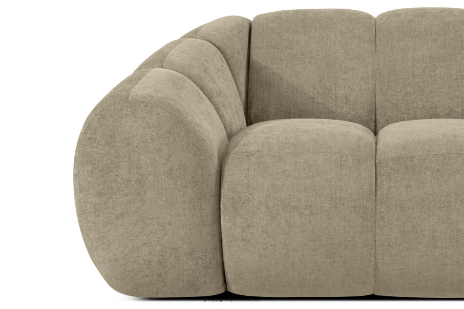 FLAVA Duży pikowany narożnik modułowy w stylu retro modern prawy piaskowy piaskowy - zdjęcie 5