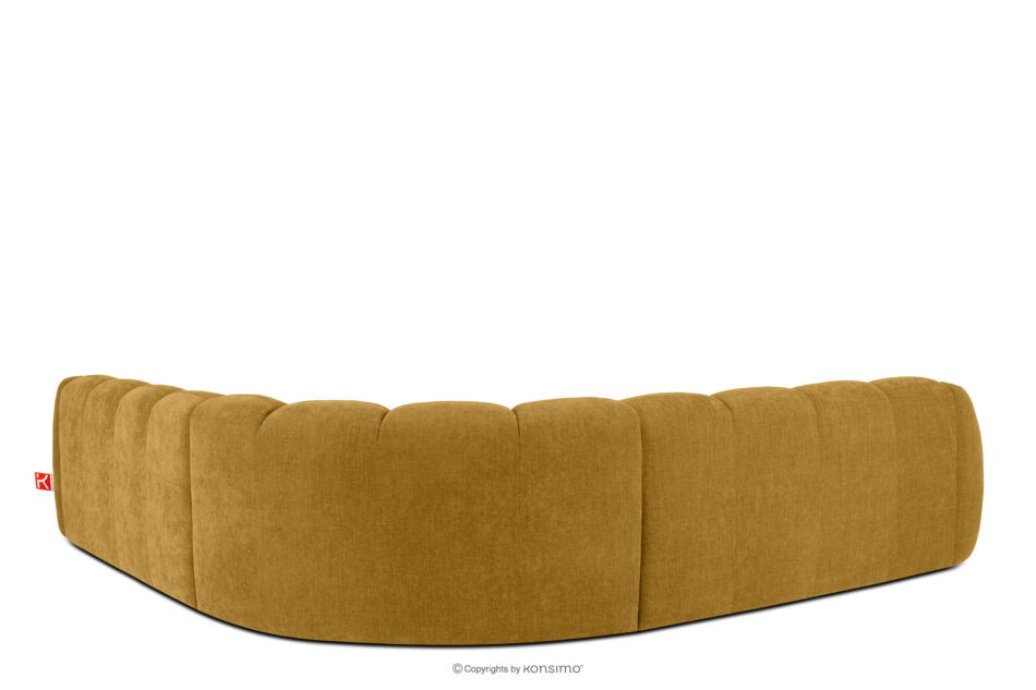 FLAVA Modułowy narożnik w stylu modern retro prawy/lewy miodowy miodowy - zdjęcie 3