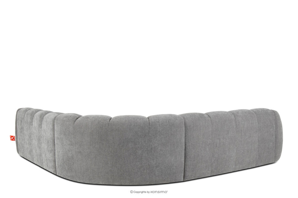 FLAVA Modułowy narożnik w stylu modern retro prawy/lewy jasny popielaty jasny popielaty - zdjęcie 3