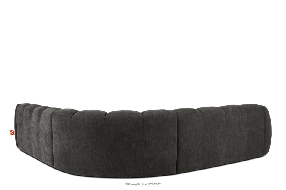 FLAVA Modułowy narożnik w stylu modern retro prawy/lewy grafitowy grafitowy - zdjęcie 3