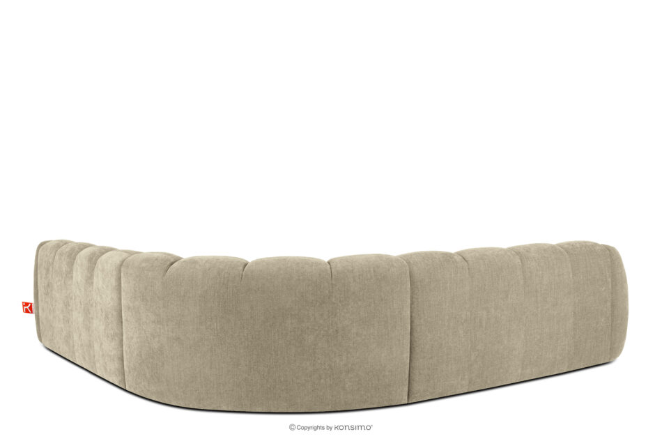 FLAVA Modułowy narożnik w stylu modern retro prawy/lewy piaskowy piaskowy - zdjęcie 3