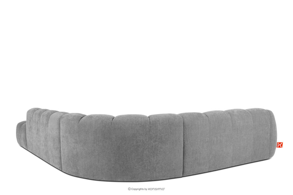 FLAVA Modułowy narożnik curve w stylu retro modern prawy jasny popielaty jasny popielaty - zdjęcie 3