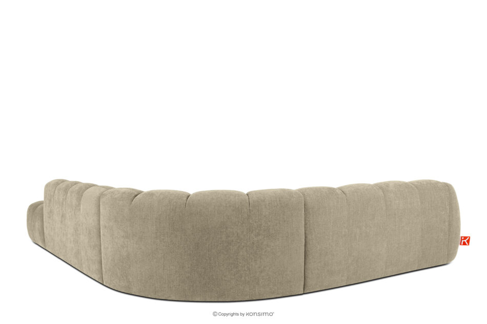 FLAVA Modułowy narożnik curve w stylu retro modern prawy piaskowy piaskowy - zdjęcie 3