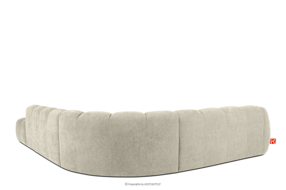 FLAVA Modułowy narożnik curve w stylu retro modern prawy ecru ecru - zdjęcie 3