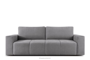 LIGULA, https://konsimo.pl/kolekcja/ligula/ Nowoczesna sofa rozkładana w tkaninie szenilowej jasny szary jasny szary - zdjęcie